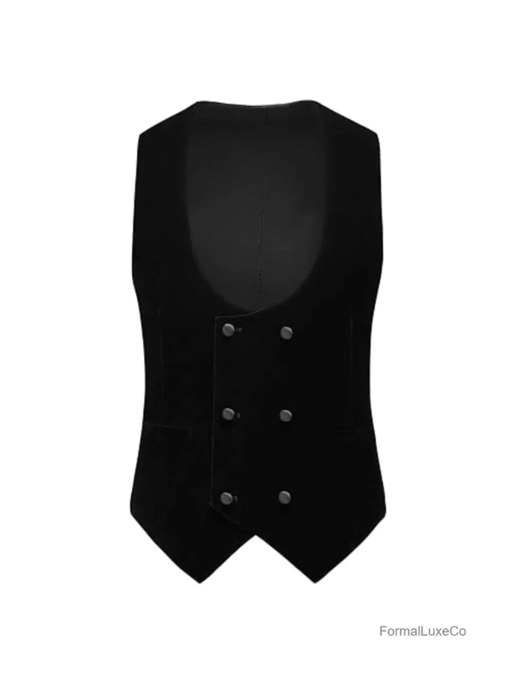 Men's Velvet 3 Piece Slim Fit Suit Set with Peaked Lapel, Vest & Pants